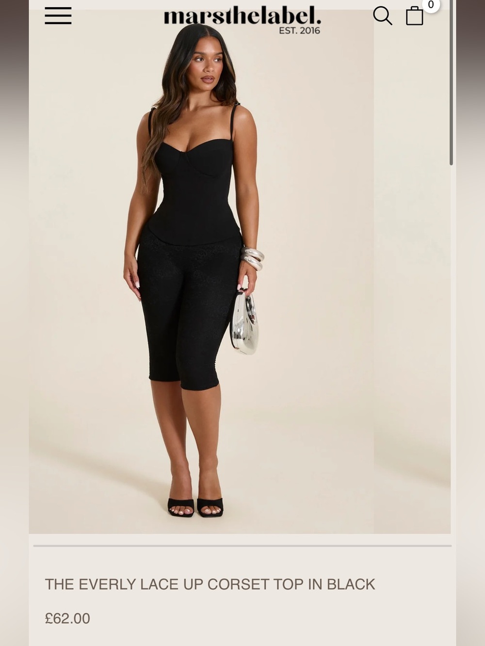 Black Bustier Crop Top with Adjustable Straps